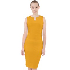 Gold Orange	 - 	midi Bodycon Dress