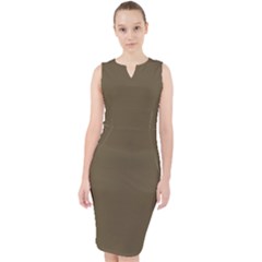 Martini Olive Brown	 - 	midi Bodycon Dress