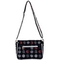 Black And Multicolored Polka Dot Artwork Digital Art Shoulder Bag with Back Zipper View3