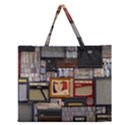 Vinyl Music Retro Studio Room Zipper Large Tote Bag View1