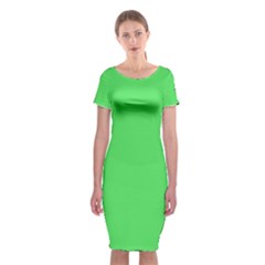 Stoplight Go Green	 - 	classic Short Sleeve Midi Dress