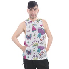 Princess Element Background Material Men s Sleeveless Hoodie