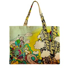 Doodle Wallpaper Artistic Surreal Zipper Mini Tote Bag