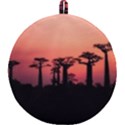 Baobabs Trees Silhouette Landscape Sunset Dusk Round Trivet View1