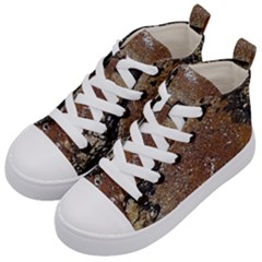 Rustic Charm Abstract Print Kids  Mid-top Canvas Sneakers