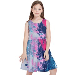 Fluid Art Pattern Kids  Skater Dress