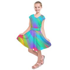 Curvy Contemporary - Flow - Modern - Contemporary Art - Beautiful Kids  Short Sleeve Dress