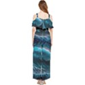 Tsunami Waves Ocean Sea Water Rough Seas 3 Draped Sleeveless Chiffon Jumpsuit View2