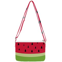 Watermelon Fruit Food Healthy Vitamins Nutrition Double Gusset Crossbody Bag by Wegoenart