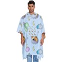 Pattern Giraffe Animal Seamless Scrapbooking Blue Men s Hooded Rain Ponchos View1