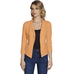 Rajah Orange	 - 	casual 3/4 Sleeve Spring Jacket