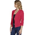 Raspberry Red	 - 	Casual 3/4 Sleeve Spring Jacket View2