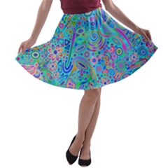 Tribal Pattern Pattern A-line Skater Skirt