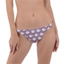 Cute Whale Illustration Pattern Ring Detail Bikini Bottoms View1