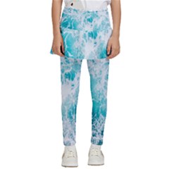 Tropical Blue Ocean Wave Kids  Skirted Pants