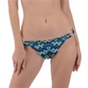 Trendy Chic Modern Chevron Pattern Ring Detail Bikini Bottoms View1