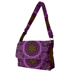 Rosette Mosaic Kaleidoscope Abstract Background Full Print Messenger Bag (s)