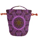 Rosette Mosaic Kaleidoscope Abstract Background Drawstring Bucket Bag View2