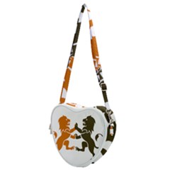 Lions Animals Wild Cats Heart Shoulder Bag by Semog4