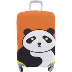 Panda Animal Orange Sun Nature Luggage Cover (large) by Semog4