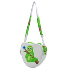 Sloth Branch Cartoon Fantasy Heart Shoulder Bag by Semog4