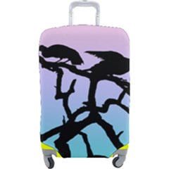 Birds Bird Vultures Tree Branches Luggage Cover (large) by Semog4