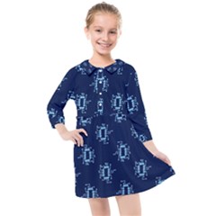 Background Microchips Graphic Beautiful Wallpaper Kids  Quarter Sleeve Shirt Dress