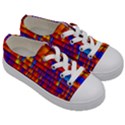 Geometric Pattern Colorful Fluorescent Background Kids  Low Top Canvas Sneakers View3