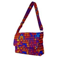 Geometric Pattern Colorful Fluorescent Background Full Print Messenger Bag (m)