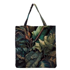 Tropical Leaf Leaves Foliage Monstera Nature Grocery Tote Bag