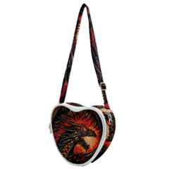 Dragon Fire Heart Shoulder Bag by Semog4