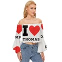 I love thomas Off Shoulder Flutter Bell Sleeve Top View3