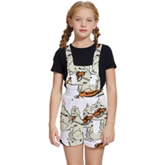 Cat Playing The Violin Art Kids  Short Overalls by oldshool