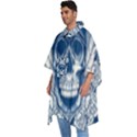 Skull Drawing Men s Hooded Rain Ponchos View2