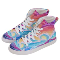 Waves Ocean Sea Tsunami Nautical 9 Men s Hi-top Skate Sneakers