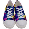 Ai Generated Artwork Leaves Nature Pattern Women s Low Top Canvas Sneakers View1