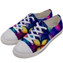 Ai Generated Artwork Leaves Nature Pattern Women s Low Top Canvas Sneakers View2