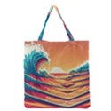 Waves Ocean Sea Tsunami Nautical 6 Grocery Tote Bag View2