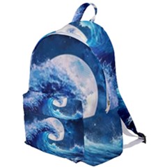 Tsunami Waves Ocean Sea Nautical Nature Water Moon The Plain Backpack