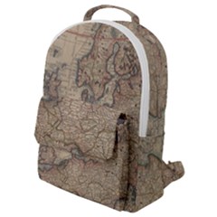 Vintage Europe Map Flap Pocket Backpack (small) by Sudheng