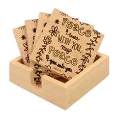 Christian Christianity Religion Bamboo Coaster Set by Celenk