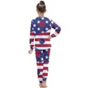 Yang Yin America Flag Abstract Art Asian Balance Kids  Long Sleeve Set  View2