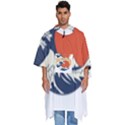 The Great Wave Off Kanagawa Waves Men s Hooded Rain Ponchos View1