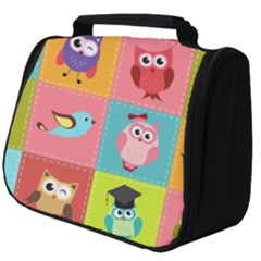 Owls Pattern Abstract Art Vector Cartoon Full Print Travel Pouch (big) by Salman4z