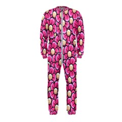 Pattern Scrapbooking Flowers Bloom Decorative Onepiece Jumpsuit (kids)