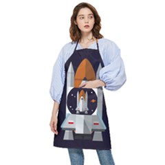 Rocket Space Universe Spaceship Pocket Apron by Salman4z