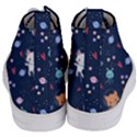 Cute Astronaut Cat With Star Galaxy Elements Seamless Pattern Women s Mid-Top Canvas Sneakers View4