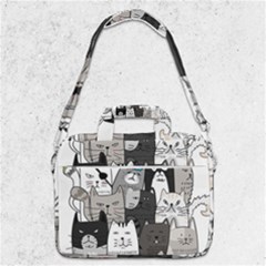 Cute Cat Hand Drawn Cartoon Style Macbook Pro 13  Shoulder Laptop Bag  by Salman4z