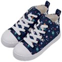 Cute-astronaut-cat-with-star-galaxy-elements-seamless-pattern Kids  Mid-Top Canvas Sneakers View2