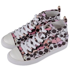 Cute-dog-seamless-pattern-background Women s Mid-top Canvas Sneakers by Salman4z